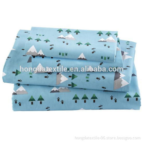 200TC Custom printed beautiful christmas bed sheets, bedding sets